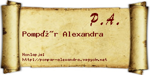 Pompár Alexandra névjegykártya